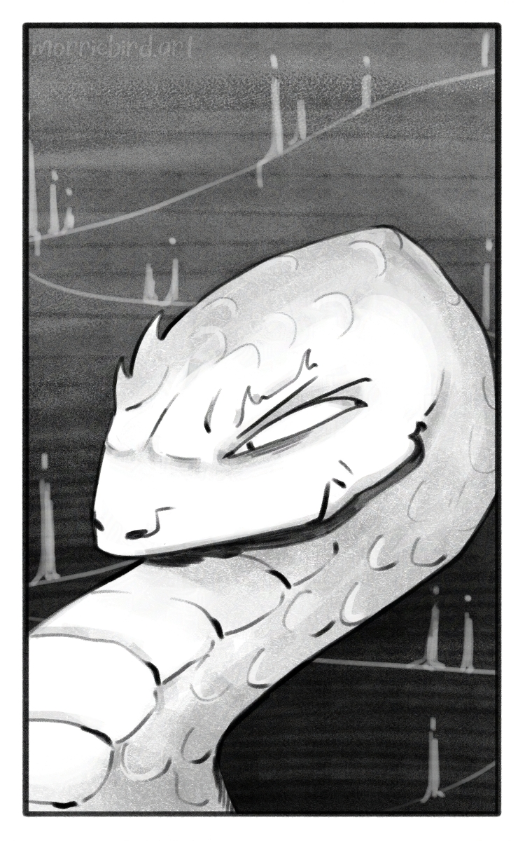 The snake looks very irritated.